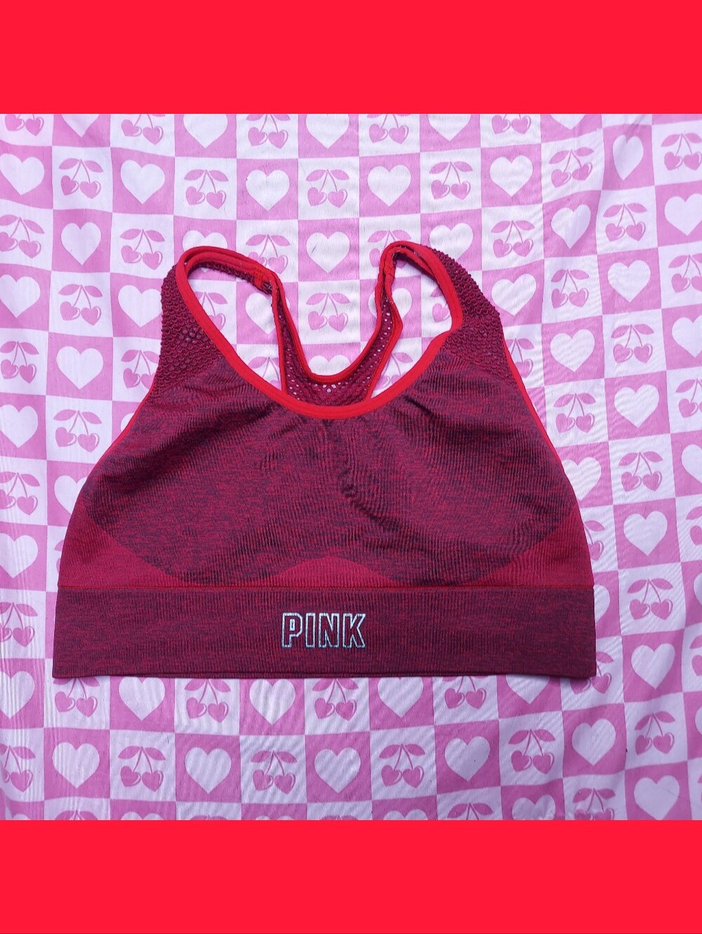 Victorias Secret PINK Red Sports Bra